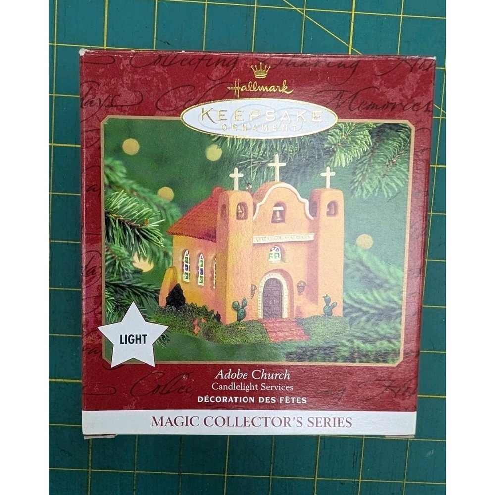 Adobe Church 3.5" Hallmark Keepsake Collection Candle Services Christmas 2000 - Picture 2 of 12